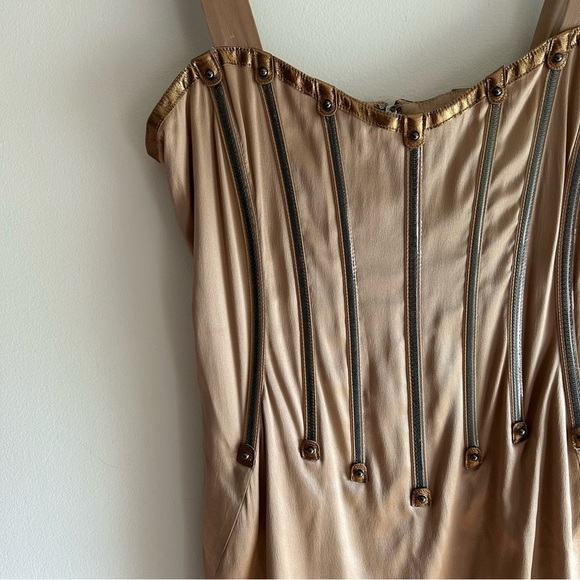 Vintage Dolce & Gabbana F/W 2007 Silver Zipper Dress sz 46 - Picture 13 of 16